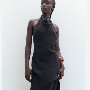 Zara Draped Halter Dress NWT